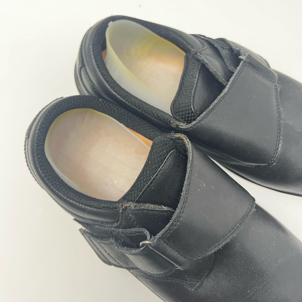 Women’s Black Orthopedic Velcro Strap Shoes Leather Sneakers Round Toe Comfy mom - Picture 8 of 17